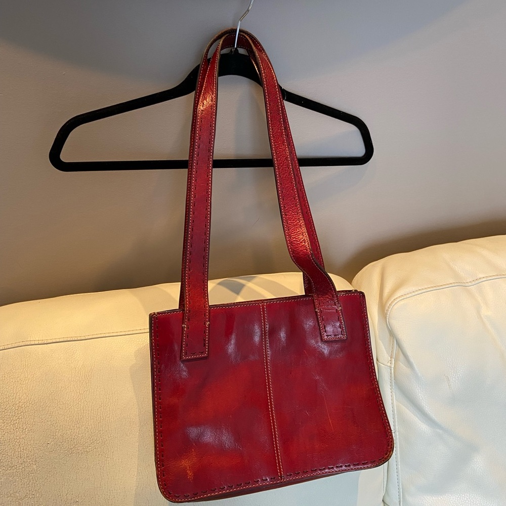 FOSSIL red leather purse shoulder bag